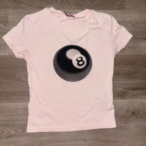 Edikted Pink 8 Ball Baby Tee S